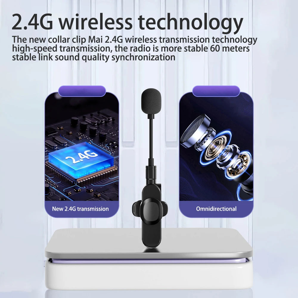 eprolo K35D wireless microphone with 3.5mm collar clip, classroom bee amplifier and extended video receiver for teaching use