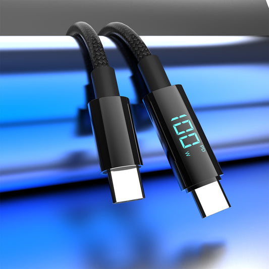 eprolo 100W digital fast charging braided Type-C data cable, 1.2m, compatible with 66W fast charging for mobile devices