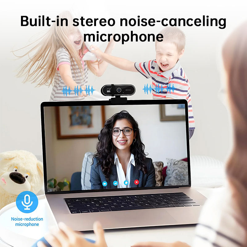 eprolo Mini 4K USB webcam with built-in mic, auto focus HD camera for PC and laptop, 30fps 2K/1080P conference video recording