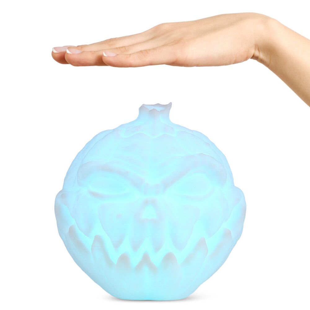 Eprolo 3D printing devil pumpkin face night lamp, Halloween-themed LED light with spooky pumpkin design and devil face details.