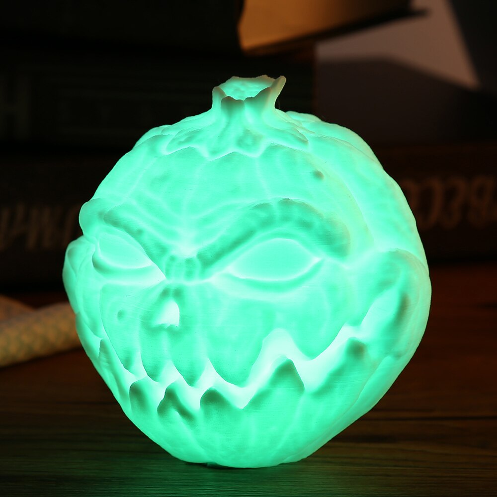 Eprolo 3D printing devil pumpkin face night lamp with Halloween themed design, ideal for spooky decorations and ambient lighting.
