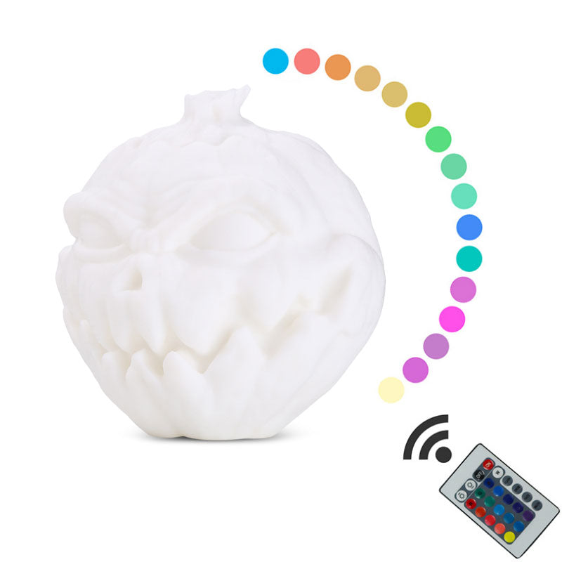 Eprolo 3D printing devil pumpkin face night lamp with Halloween-themed spooky design, perfect for festive decorations.