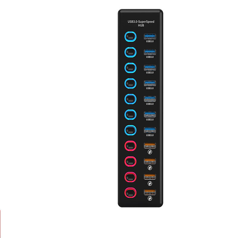 eprolo 3.1 Gen2 USB 3.0 hub with multiple ports for laptop expansion and device connectivity, shown connected to a laptop.