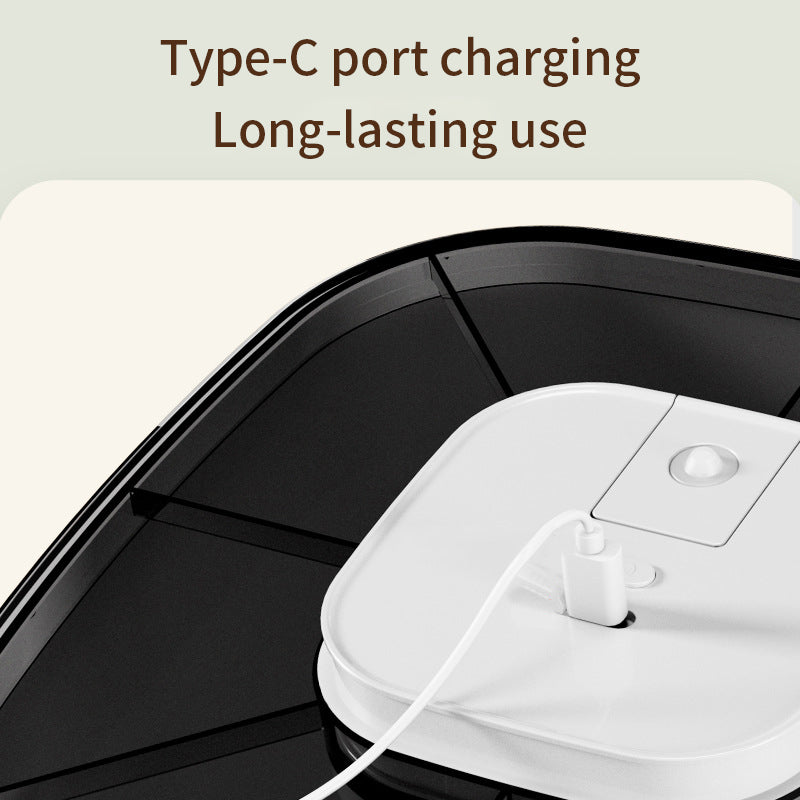 eprolo intelligent vacuum rice bucket with charging section, 13L grain storage container, featuring a sleek, modern design.
