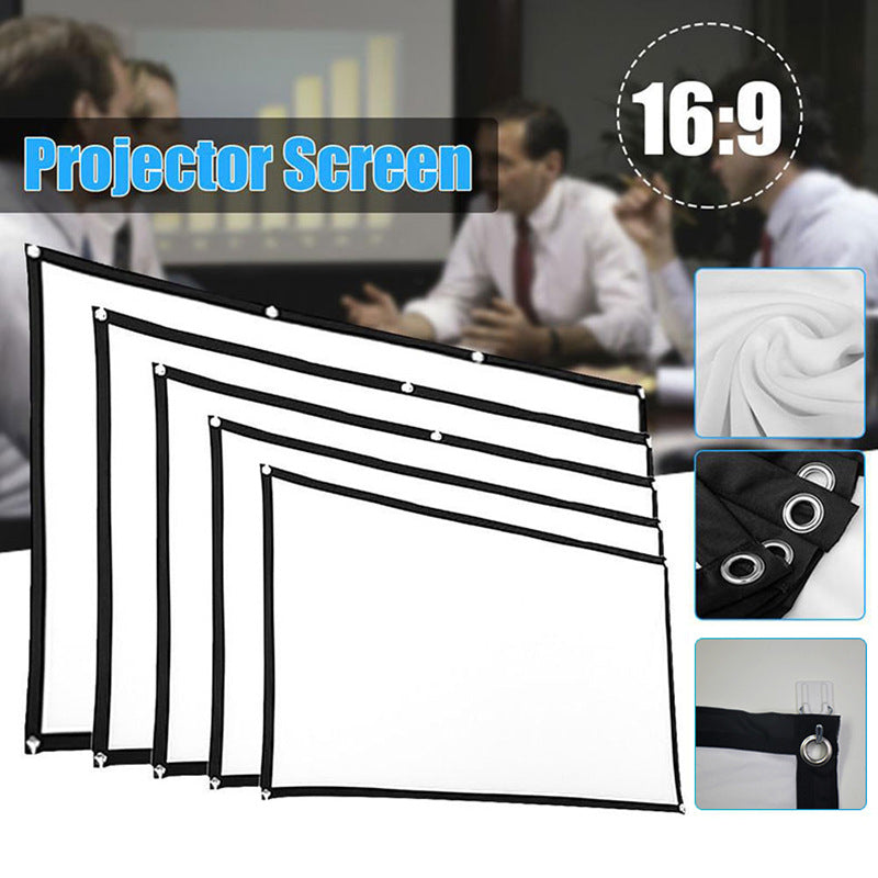 eprolo 120-inch portable projector screen, outdoor HD movie screen with 16:9 aspect ratio and 180° viewing for travel and home theater