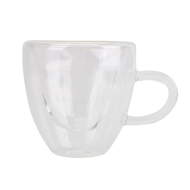 Heart-shaped double-layer glass mug for tea, coffee, or juice, 180ml/240ml, heat-resistant drinkware by eprolo