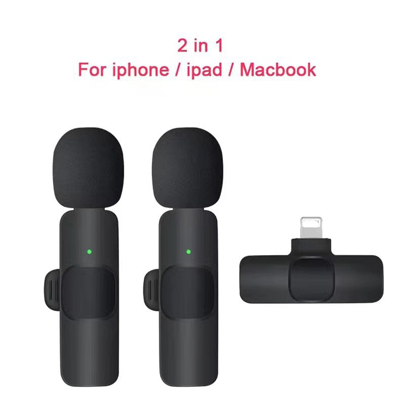 eprolo wireless lavalier microphone K1K9J13 for live broadcasting, small clip-on microphone with wireless transmitter and receiver