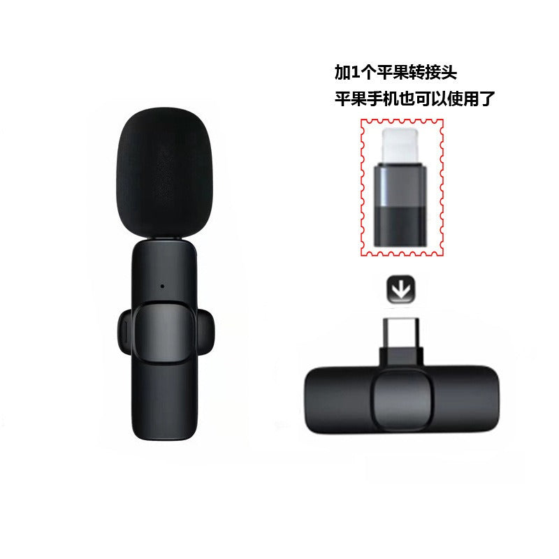 eprolo wireless lavalier microphone K1K9J13 for live broadcasting, clip-on microphone with dual receiver setup
