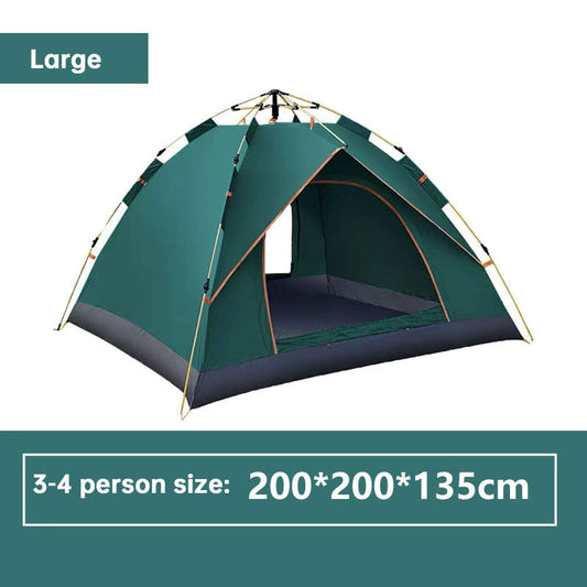 Eprolo 3-12 person double layer family camping tent with two bedrooms, waterproof and windproof for outdoor hiking and camping.