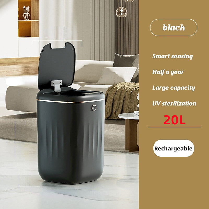Xiaomi white luxury sensor garbage can with touchless open lid, sleek design for home living room or kitchen use by eprolo