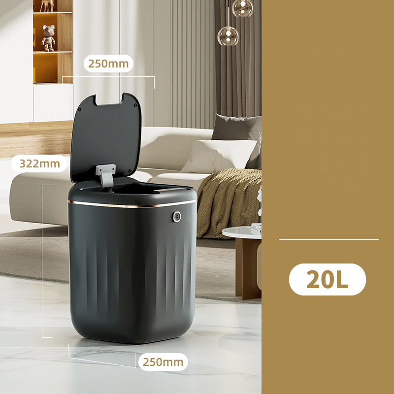Eprolo intelligent sensor automatic garbage can with motion-activated lid and sleek modern design.