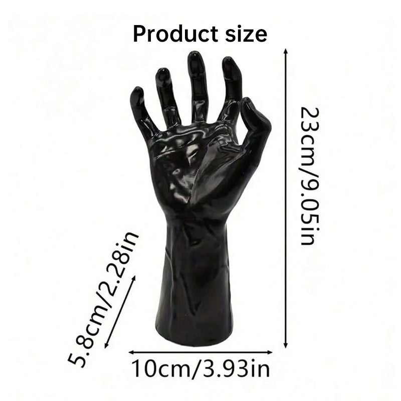 Set of 12 gothic Halloween indoor decor bat stickers with spooky hands and lit candles for gothic wall decoration.