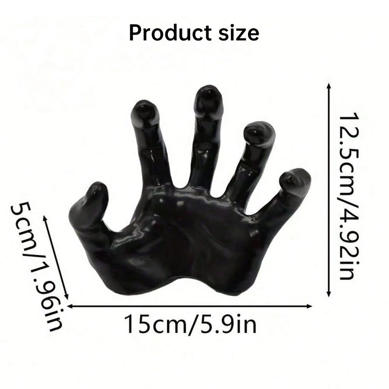 Set of 12 Gothic Halloween bat stickers with spooky hands and lit candles for indoor wall decor by eprolo.