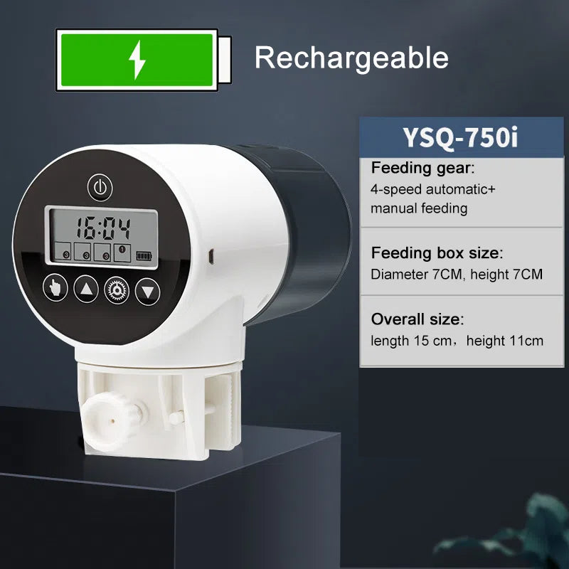 Eprolo intelligent fish tank feeder for aquarium, koi, and goldfish, with small and large capacity and timed automatic feeding system.