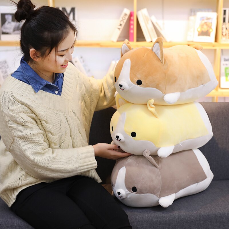 Eprolo cute Corgi plush toy in 30cm size, soft stuffed animal with cartoon design, perfect for kids and holiday gifts