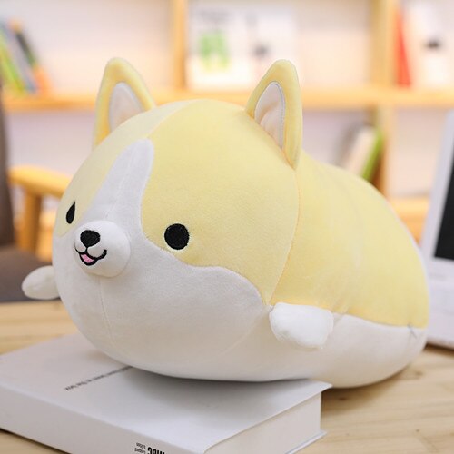 Eprolo plush Corgi dog stuffed toy in 30/45/60cm sizes, soft cartoon pillow, ideal Christmas or Valentine gift for kids.