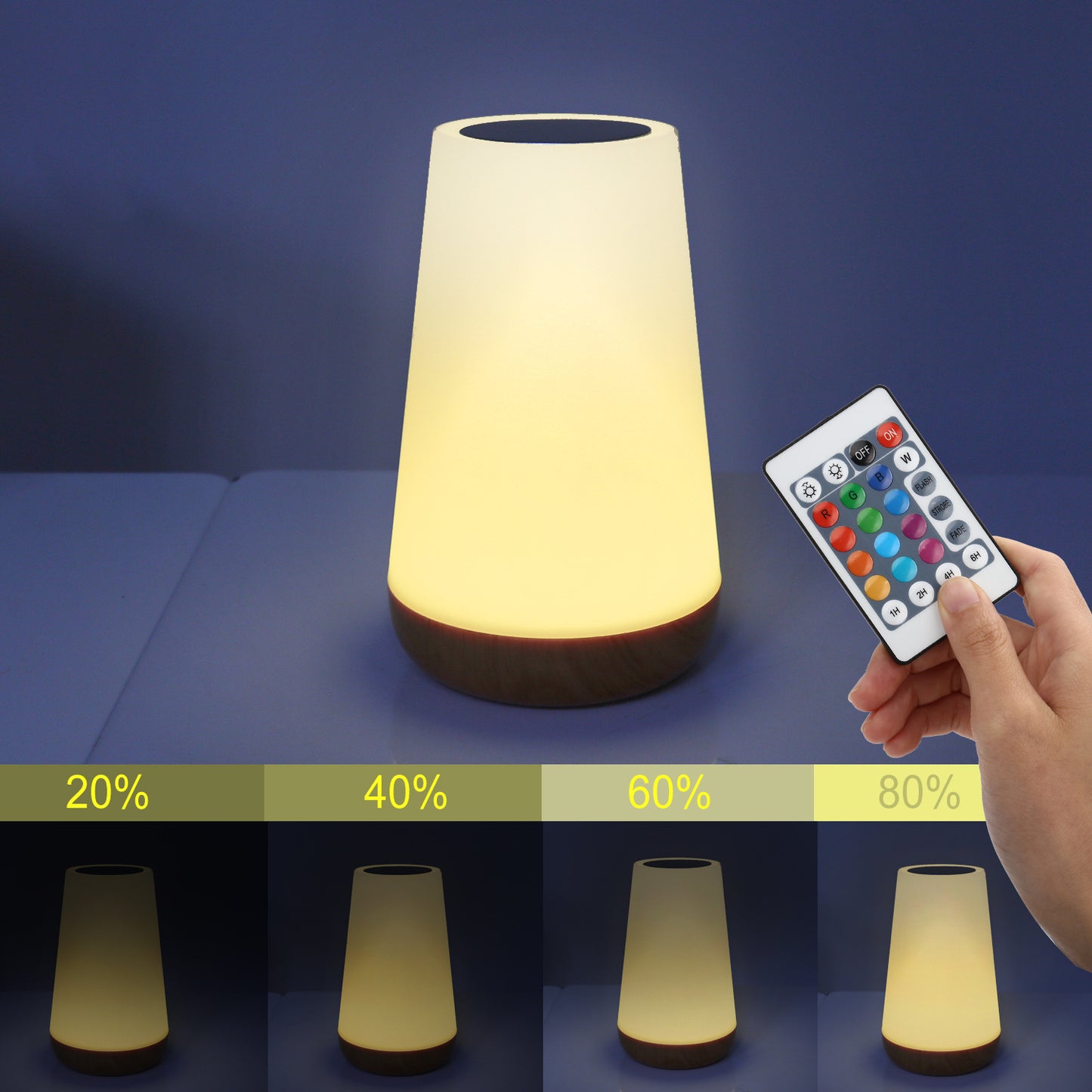 Wood grain touch night light by eprolo featuring rainbow atmosphere lighting, creative table lamp for bedroom bedside decor