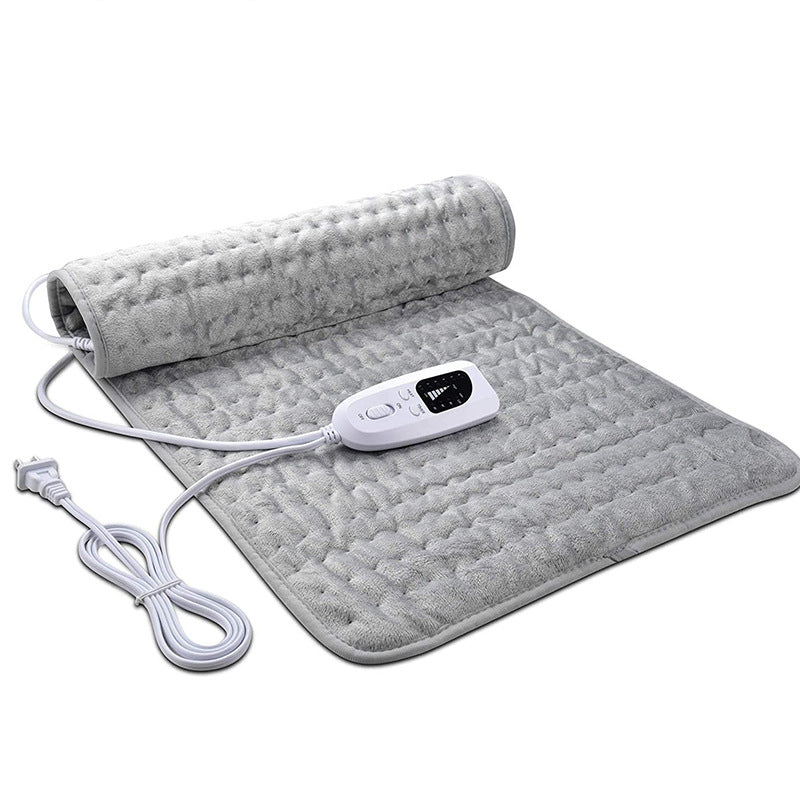 Eprolo heating pad and warm blanket draped over a single person's lap, providing cozy, heated comfort.