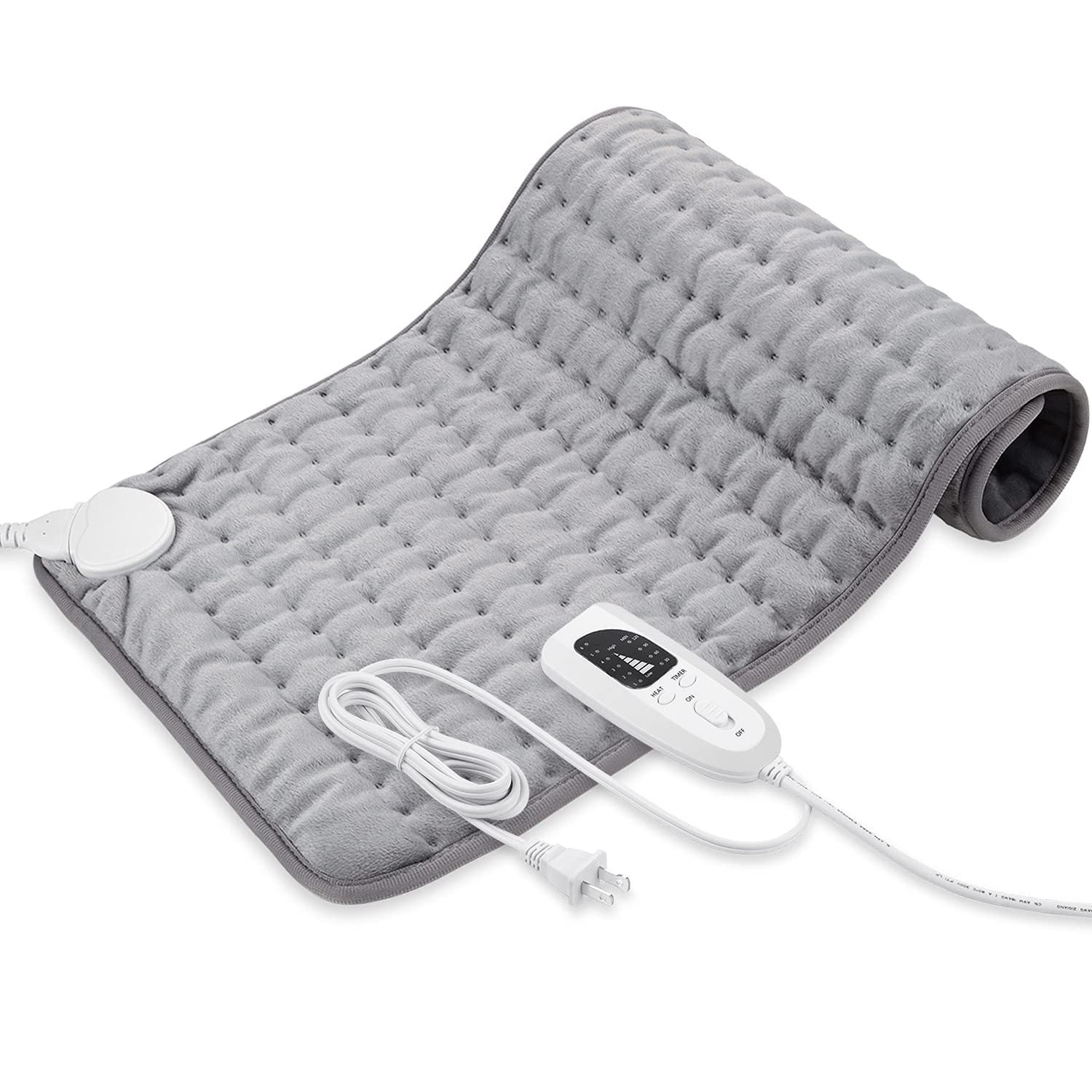Eprolo heating pad and warm blanket draped over a person for soothing warmth and comfort.