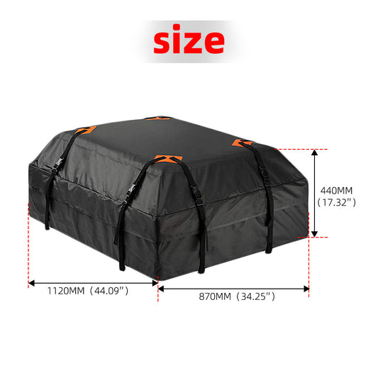 Car Roof Bag 420D Reinforced Oxford Fabric Waterproof Sun Protection Camping Outdoor Luggage Storage Bag - American Smart