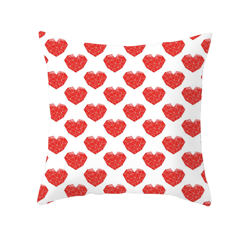Black White Heart Cushion Cover Arrow I Love You Letters Happy Valentine Pillow Covers Gifts for Couples Valentine's Decoration - American Smart