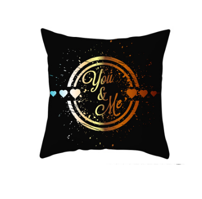 Black White Heart Cushion Cover Arrow I Love You Letters Happy Valentine Pillow Covers Gifts for Couples Valentine's Decoration - American Smart