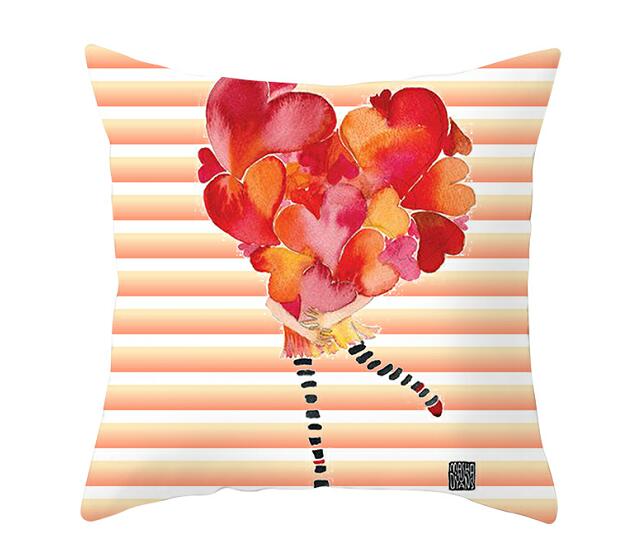 Black White Heart Cushion Cover Arrow I Love You Letters Happy Valentine Pillow Covers Gifts for Couples Valentine's Decoration - American Smart