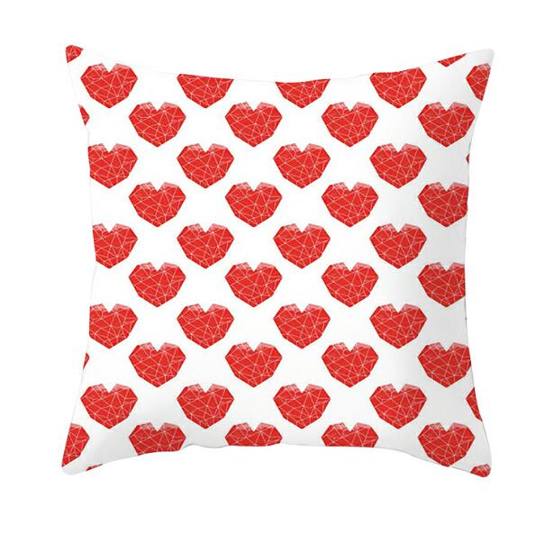 Black White Heart Cushion Cover Arrow I Love You Letters Happy Valentine Pillow Covers Gifts for Couples Valentine's Decoration - American Smart