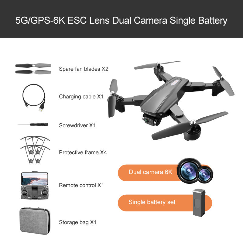 Eprolo R20 cross-border drone with dual 4K cameras, GPS, optical flow, and 6K return-to-follow aerial photography quadcopter.