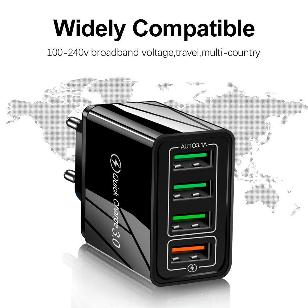 eprolo 4-port USB mobile phone charger with multiple charging ports and compact design, ideal for charging smartphones and devices