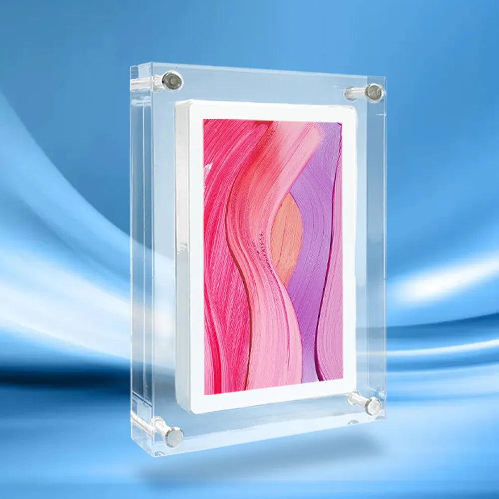 Acrylic Digital Photo Frame 5/7 Inch 1000mAh Vertical Display IPS Screen 2G Memory Battery Porta Retrato Digital - American Smart