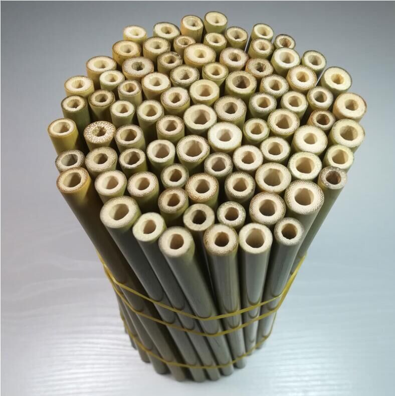 Bamboo Straws Green Bamboo Straws Environmentally Friendly Beverages Milk Tea Coffee Straws Stirring Green Bamboo Yellow Bamboo Straws - American Smart