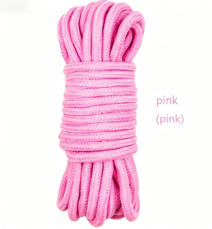 Cotton bondage rope for couples, 5m or 10m length, eprolo brand, suitable for intimate adult play and bondage activities.