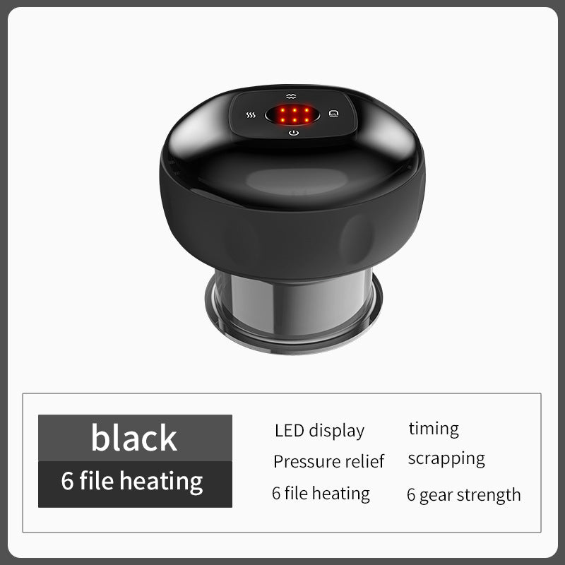Eprolo electric vacuum cupping and scraping instrument with heating and meridian massage features, shown with cups and control panel.