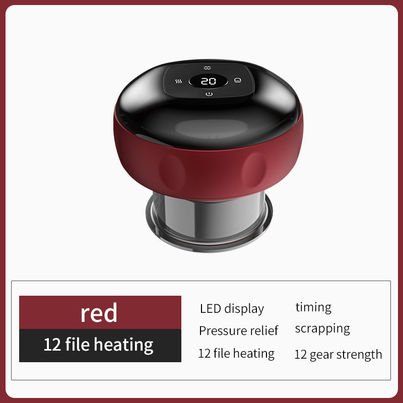 Eprolo electric vacuum cupping and scraping device with heating and meridian massage features for muscle relief and therapy.