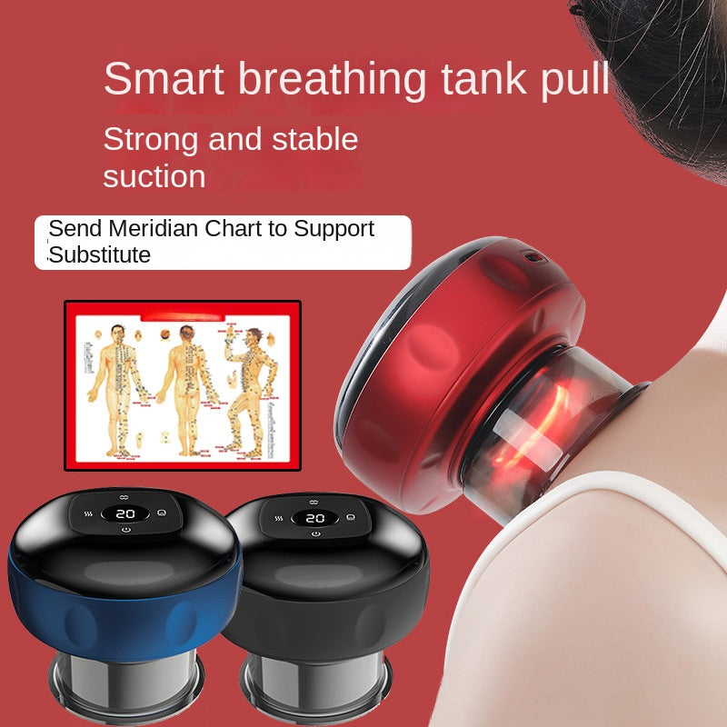 eprolo electric Gua Sha device for massage, full-body meridian detox, breathable heating, home use cupping therapy tool