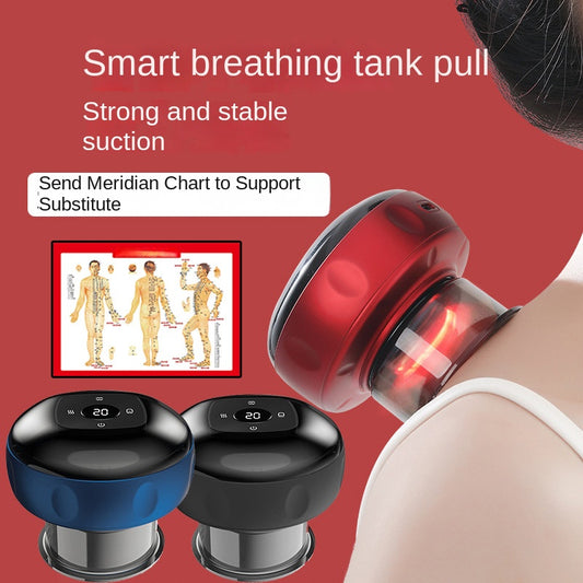 eprolo electric Gua Sha device for massage, full-body meridian detox, breathable heating, home use cupping therapy tool