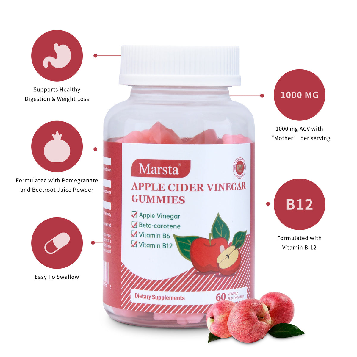 Apple cider vinegar vitamin gummies - American Smart
