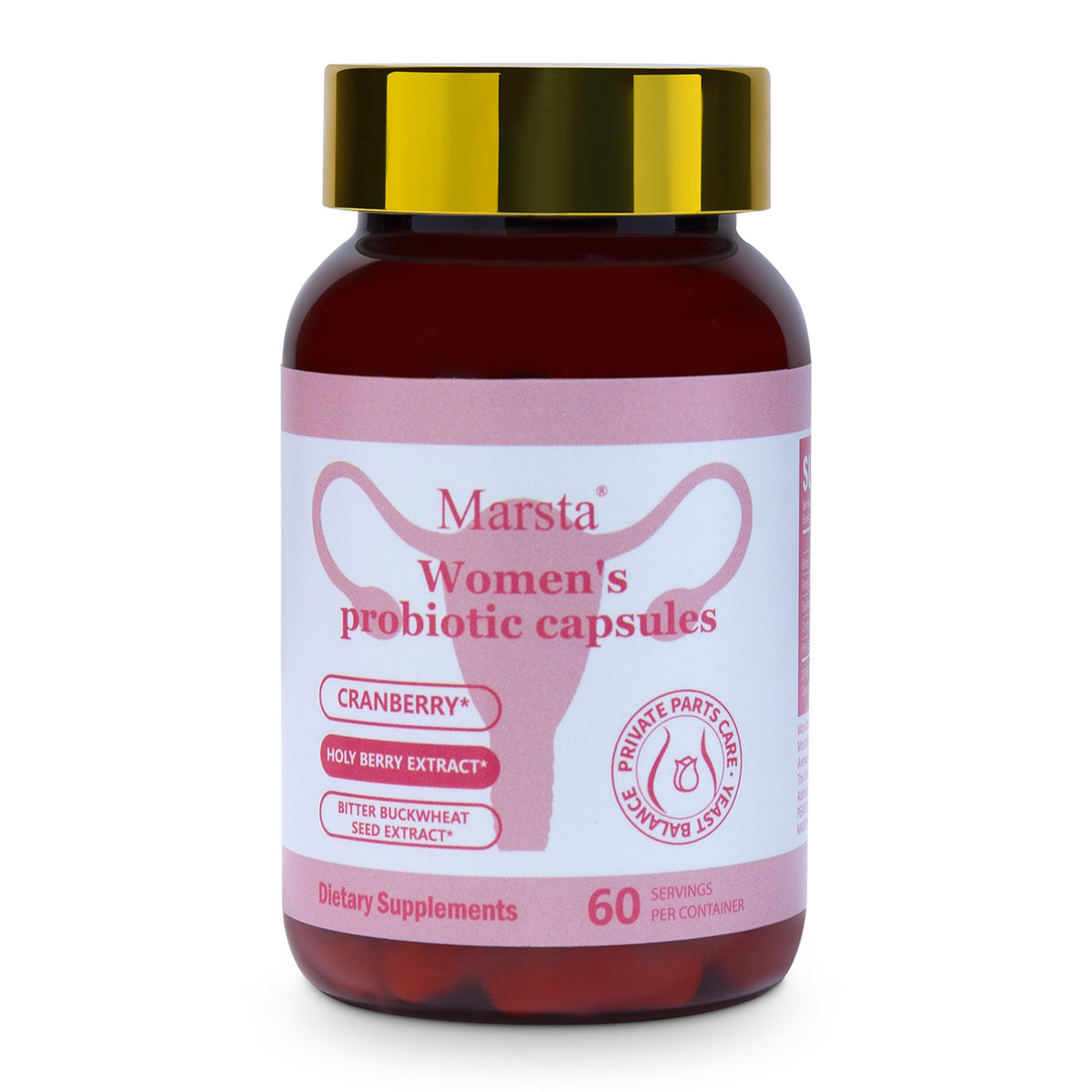 Eprolo probiotic capsules for women's private care, featuring beneficial bacteria in soft gel capsules for intimate health.