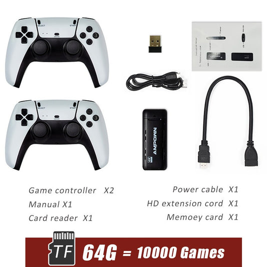 Wireless HD arcade PSP home TV game console by eprolo featuring retro mini game design with dual screens and multiple game options.
