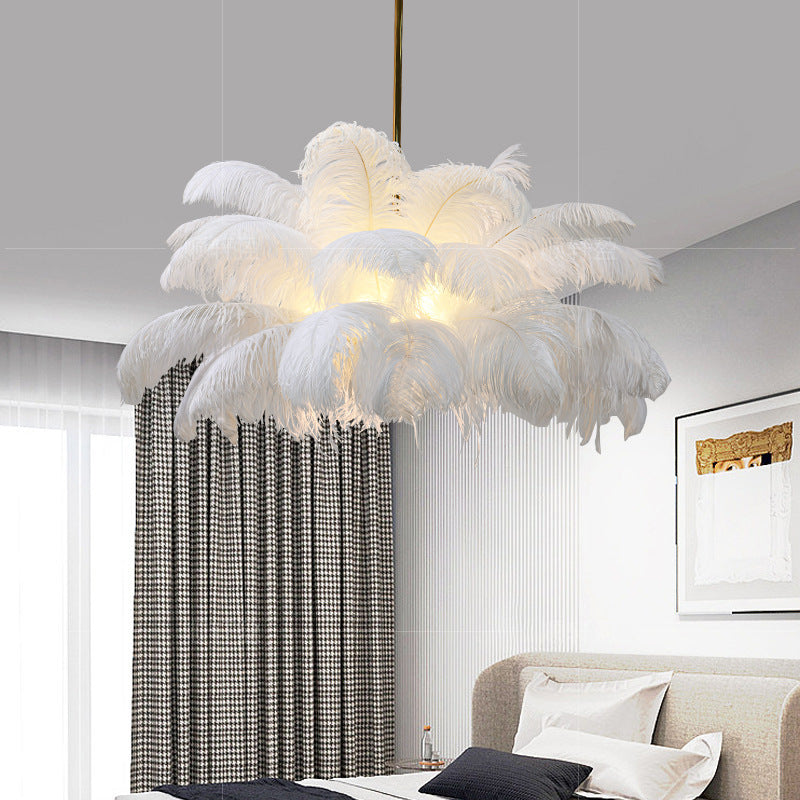 Modern feather pendant lamp by eprolo, designed for living rooms, hallways, or bedrooms with a sleek, simple style.