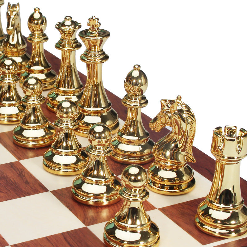 Eprolo international chess set with folding board and chess pieces, including children's and Western chess pieces, for strategic gameplay.