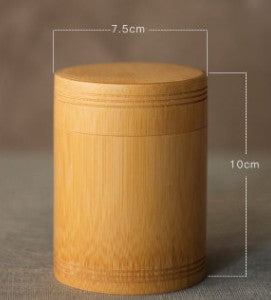 Bamboo Storage Bottles Jars Wooden Small Box Containers Handmade For Spices Tea Coffee Sugar Receive With Lid Vintage - American Smart