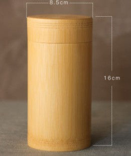 Bamboo Storage Bottles Jars Wooden Small Box Containers Handmade For Spices Tea Coffee Sugar Receive With Lid Vintage - American Smart
