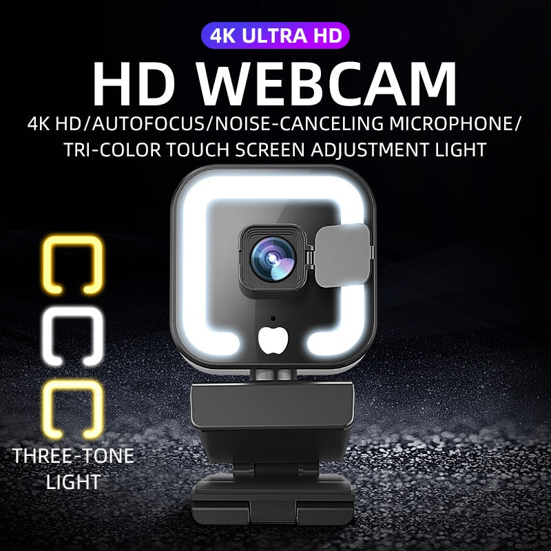 Eprolo 4K beauty autofocus webcam with 1080p HD video, USB live streaming camera, ideal for high-definition computer video calls