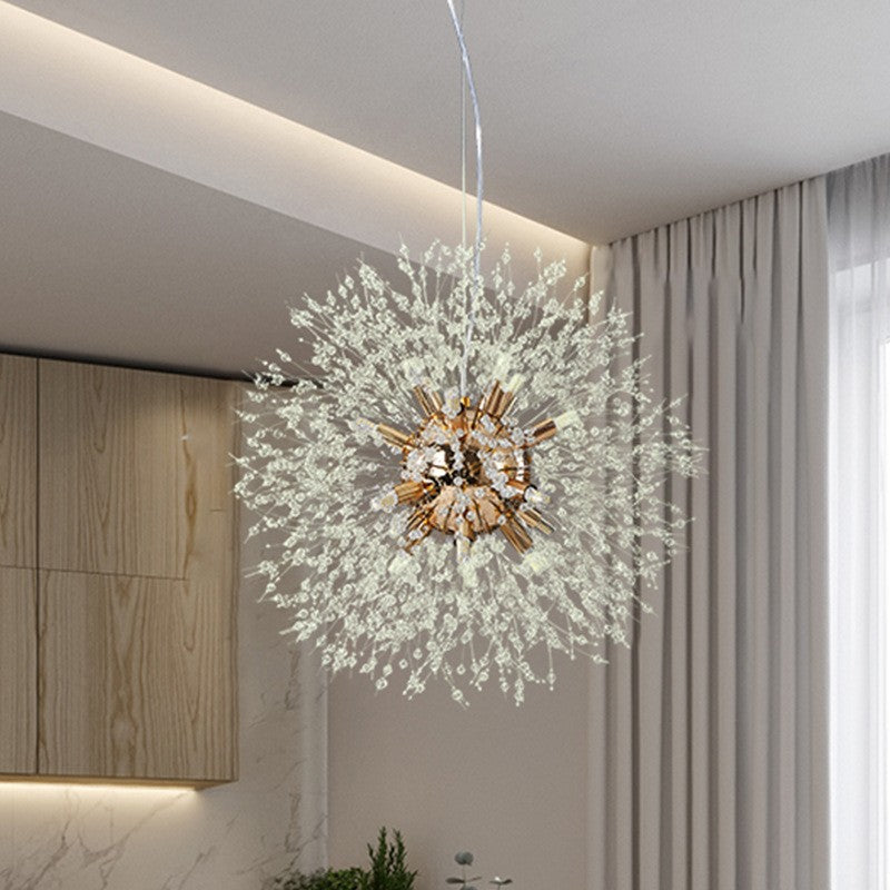 Nordic creative dandelion chandelier by eprolo, featuring a luxury living room lighting fixture with a floral design and modern style.