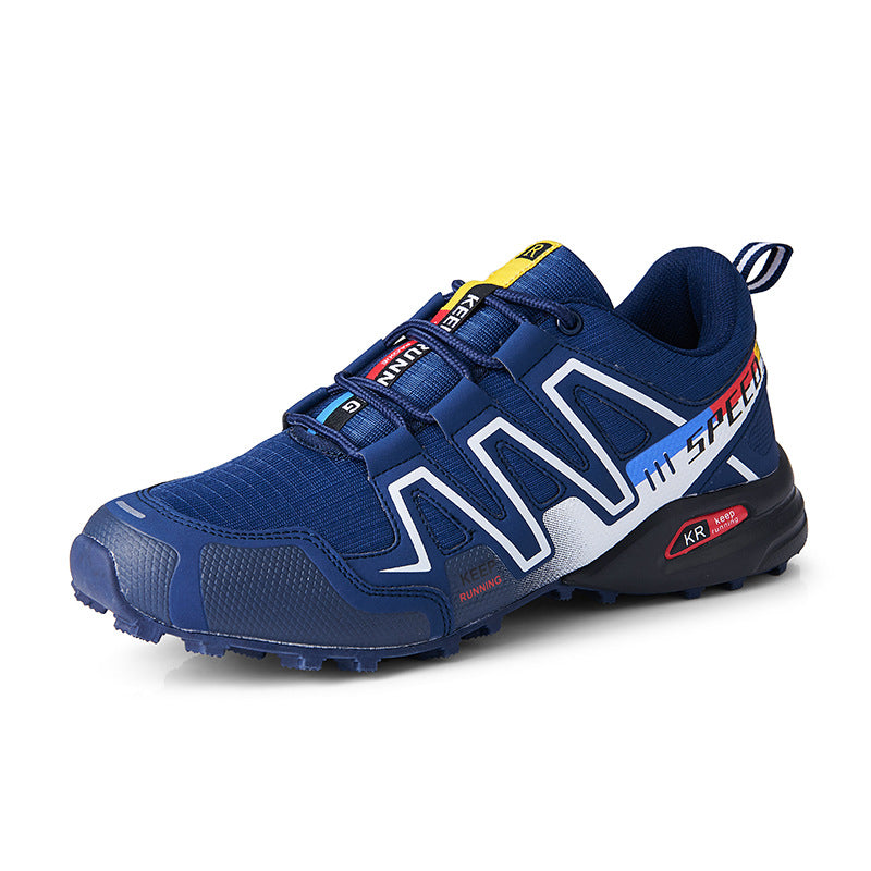 Eprolo outdoor men's hiking shoes with breathable mesh, trail running design, suitable for walking and large size women's shoes