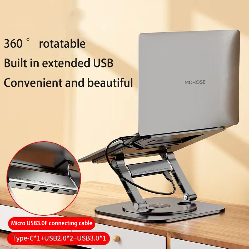 eprolo MCHOSE LS928 3rd Gen Aluminum Laptop Stand with adjustable height and foldable design for ergonomic use.