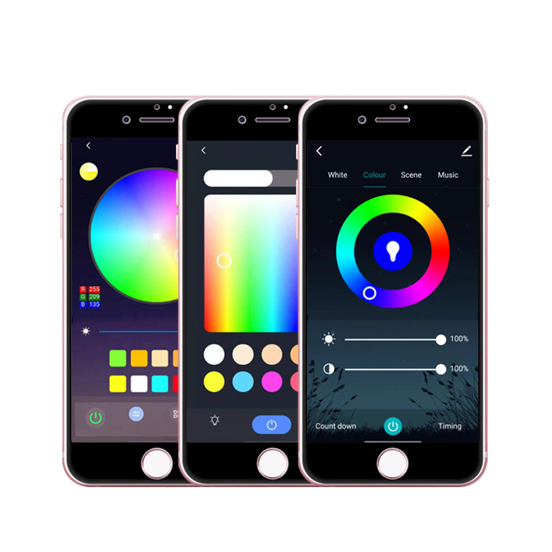 Eprolo WiFi smart bulb with Alexa voice control, RGB color changing, dimmable A19 LED bulb, graffiti design, smart life compatible