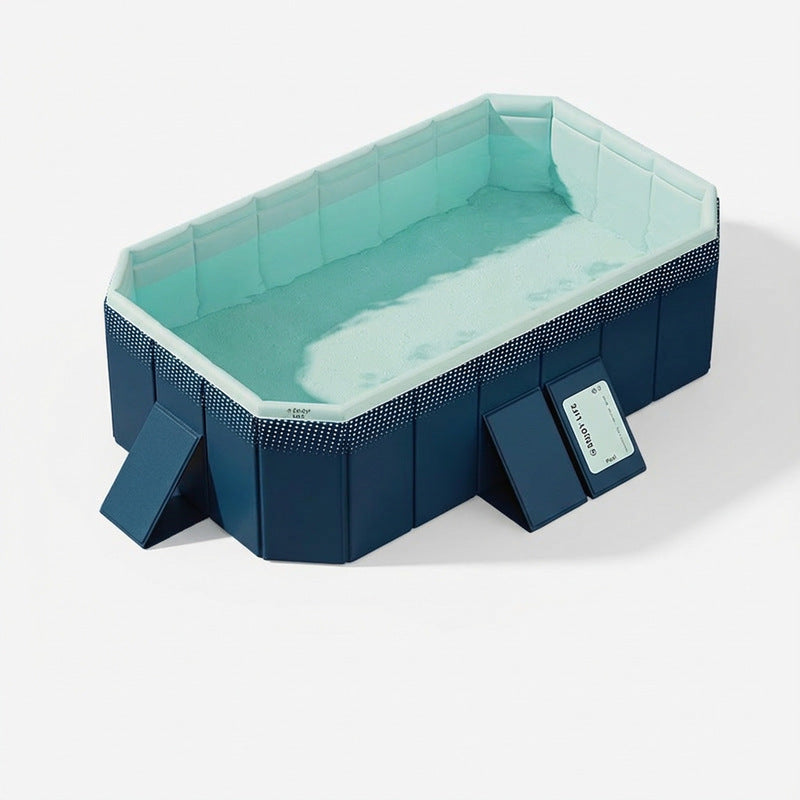 Large foldable eprolo rectangular family swimming pool with easy setup, ideal for outdoor use by adults and kids.